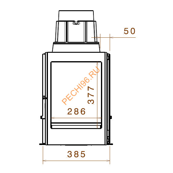 Каминная топка Liseo Castiron LCI 7 GDF