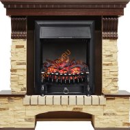 Электрокамин Royal Flame Pierre Luxe темный дуб/сланец с очагом Fobos FX