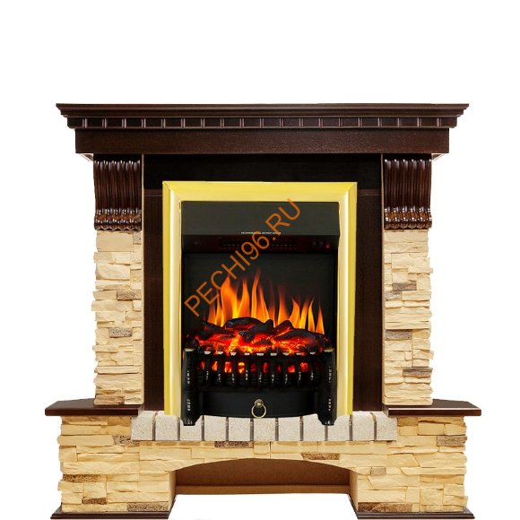 Электрокамин Royal Flame Pierre Luxe темный дуб/сланец с очагом Fobos FX