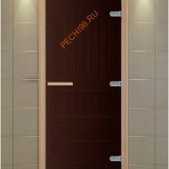 Дверь стеклянная ALDO NEW «бронза матовая» 790*1890 мм коробка бук