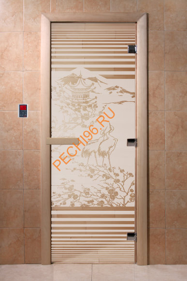 Дверь стеклянная DoorWood «Япония сатин», 1700х700 мм