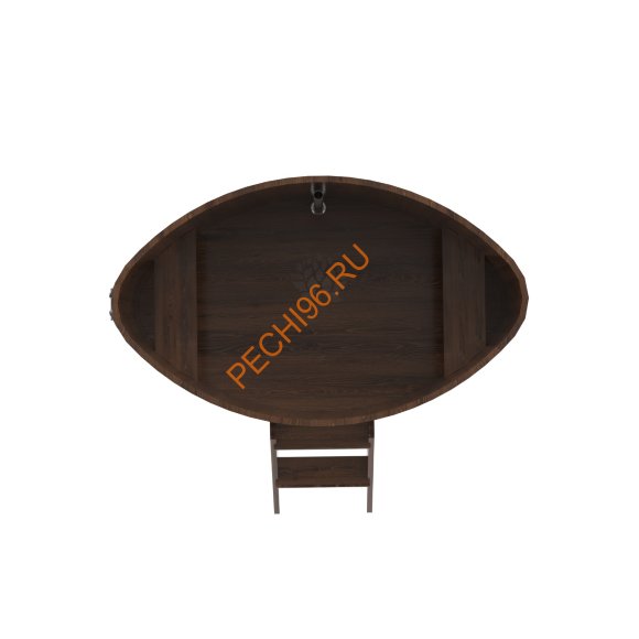Купель для бани BentWood овальная из мореного дуба Премиум, 1,02х1,68 м