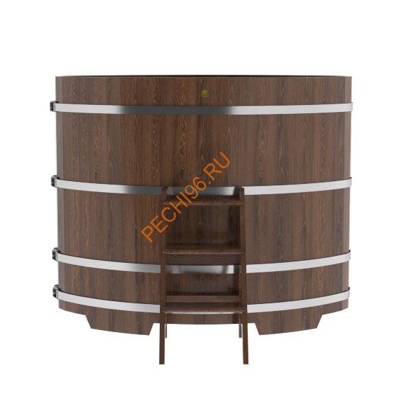 Купель для бани BentWood овальная из мореного дуба Премиум, 1,02х1,68 м