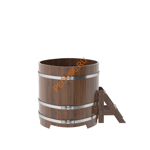 Купель для бани BentWood овальная из мореного дуба Премиум, 1,02х1,68 м