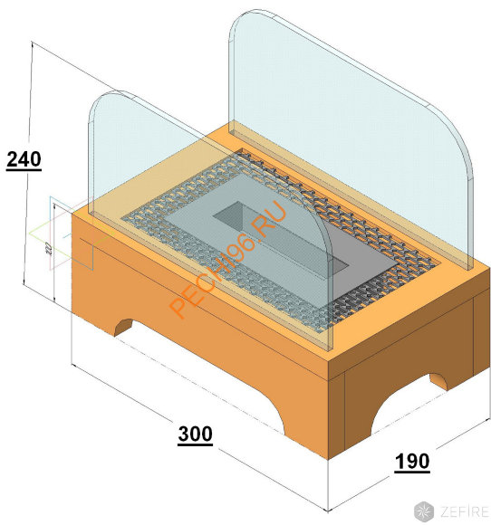 Биокамин ZeFire TIMBER
