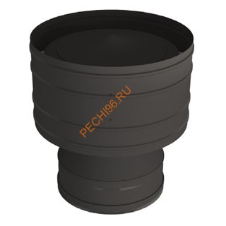 Дефлектор ВУЛКАН VBR D115/210 мм, нерж 0.5, черный