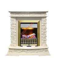 Электрокамин Dimplex Luzern с очагом Danville Antique Brass FB2 слоновая кость