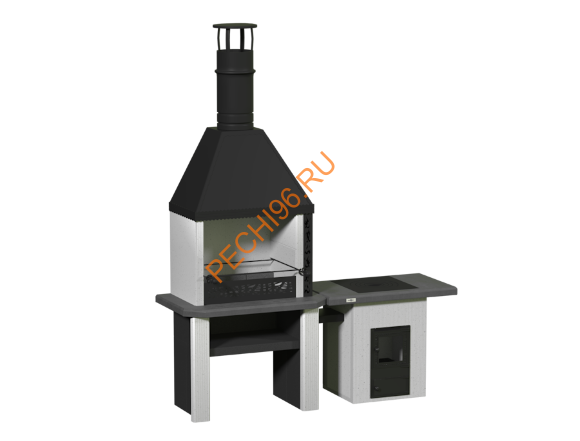 Объединённые печи 2 в 1 с печью под казан Сканди