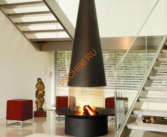 Камин Focus Filiofocus 2000 центральный со стеклом