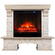 Электрокамин RealFlame Rockland Lux WT с очагом Sparta 25,5 LED