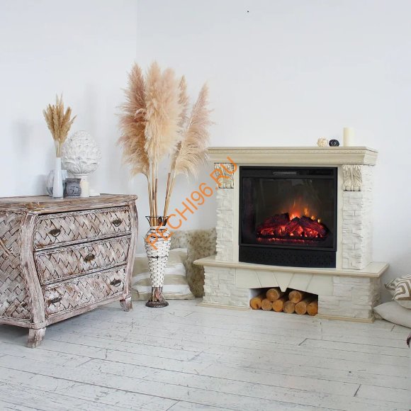 Электрокамин RealFlame Rockland Lux WT с очагом Sparta 25,5 LED Электрокамин RealFlame Rockland Lux WT с очагом Sparta 25,5 LED