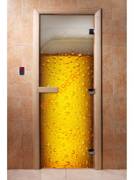 Дверь стеклянная DoorWood с фотопечатью «Свежесть»