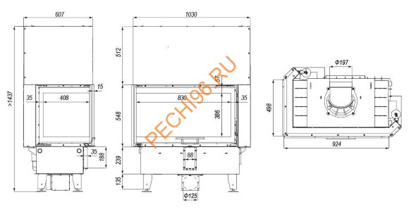 Каминная топка DEFRO HOME INTRA ME BL/BP G, 13кВт, 924/548/498мм, гильотина Каминная топка DEFRO HOME INTRA ME BL/BP G, 13кВт, 924/548/498мм, гильотина
