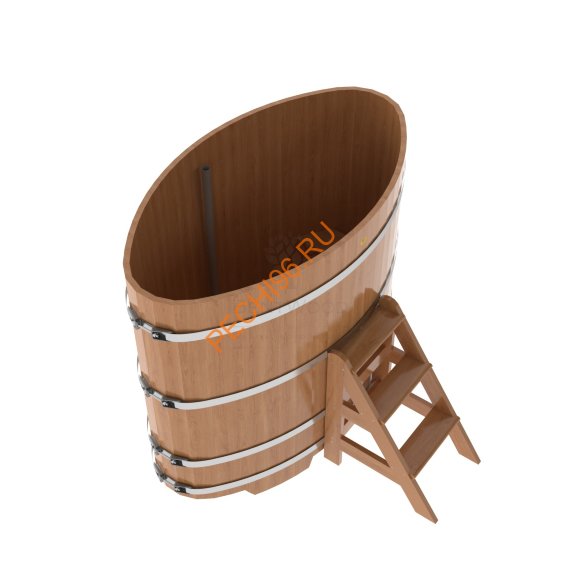Купель для бани BentWood овальная из дуба Премиум, 0,92х1,66 м