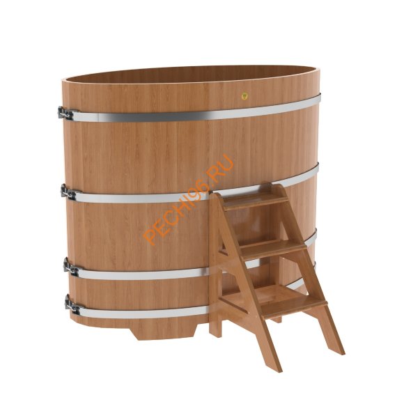 Купель для бани BentWood овальная из дуба Премиум, 0,92х1,66 м