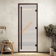 Дверь стеклянная DoorWood Хамам АРТ Wood 47 сатин