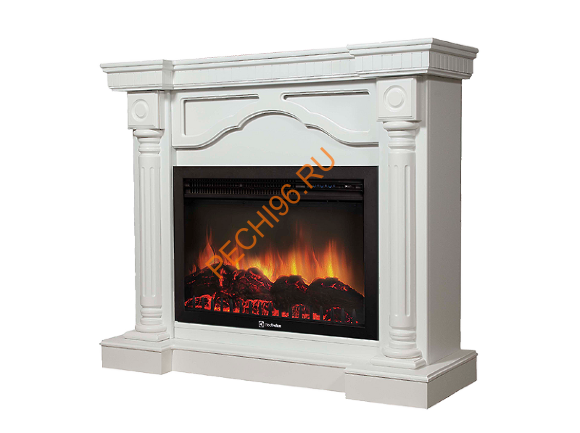 Электрокамин Electrolux EFP/P-3020LS с порталом Firelight Rome 30, белый