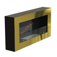 Биокамин WF250 стемалит Арома, стекло тонированное, рамка латунь