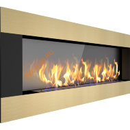Биокамин ZeFire ELLIOT horizontal 1800 латунный со стемалитом