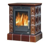 Печь-камин ABX Helvetia KP кафельный цоколь вставка Комбо 10,4кВт (ТО 6,9кВт)