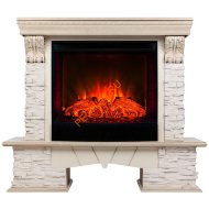 Электрокамин RealFlame Rockland Lux 25,5 WT с очагом Evrika 25,5 LED