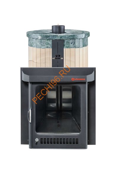 Печь банная Ферингер Малютка ПФ Окаменевшее дерево перенесённый рисунок+Змеевик