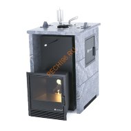 Печь банная ИзиСтим Анапа М2 в трёхстороннем кожухе из талькохлорита