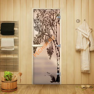 Дверь стеклянная Арта Креатив Березка, осина