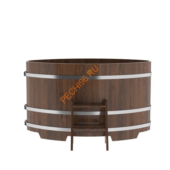 Купель для бани BentWood овальная из мореного дуба Премиум, 1,08х1,75 м