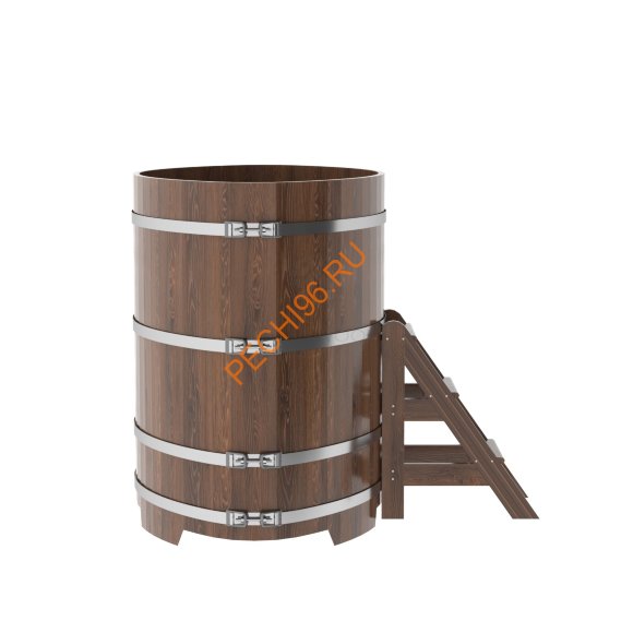 Купель для бани BentWood овальная из мореного дуба Премиум, 1,08х1,75 м