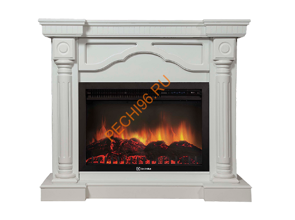 Электрокамин Electrolux Sphere Plus EFP/P-3320RLS с порталом Firelight Rome 30, белый
