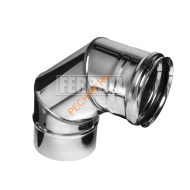 Отвод 90° Феррум, нержавейка AISI 430-0,5 мм, d 150 мм