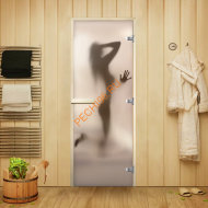 Дверь стеклянная Арта Креатив Девушка, осина