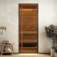 Дверь стеклянная DoorWood Хамам АРТ Wood 41 бронза