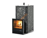 Печь банная ИзиСтим Ялта 40 Хохлома черная