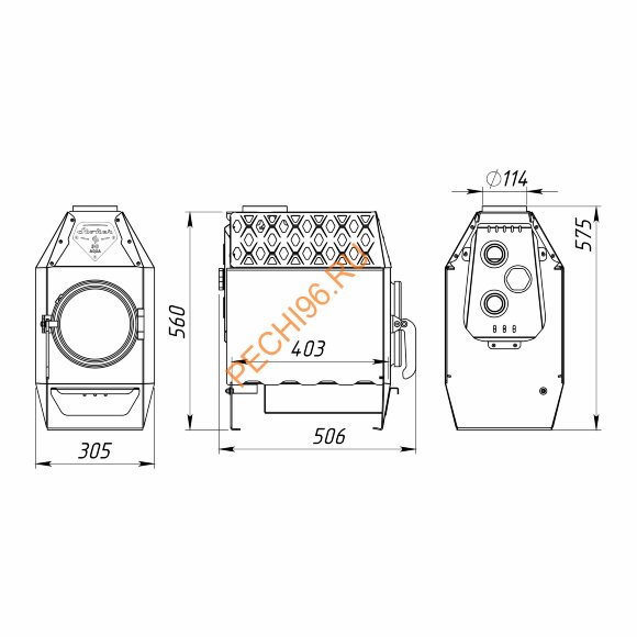 Отопительная печь Ермак-Термо 90 AQUA