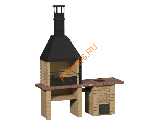 Объединённые печи 2 в 1 с печью-тандыром Классик