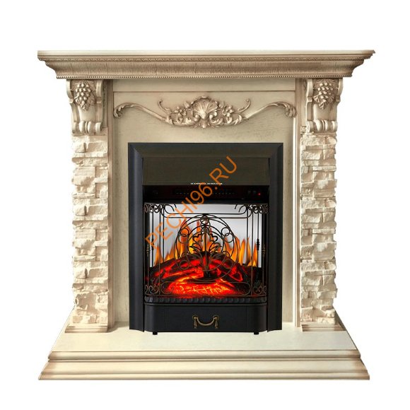 Электрокамин Royal Flame Adriana слоновая кость с очагом Majestic FX M