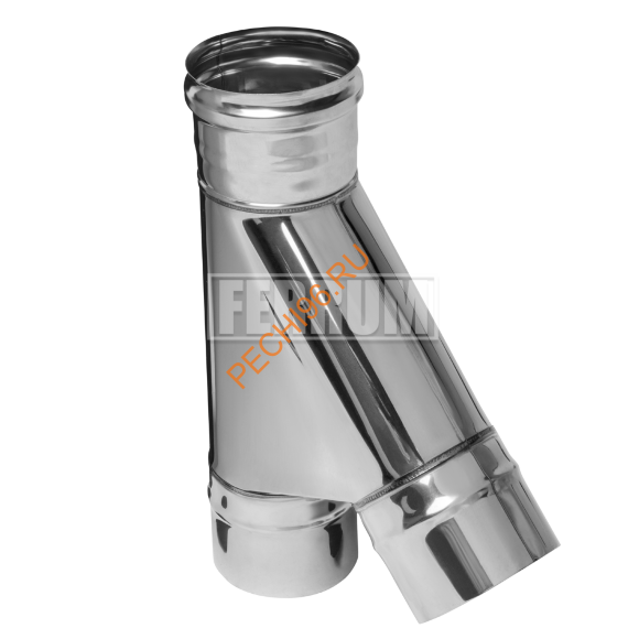 Тройник 135° Феррум, нержавейка AISI 430-0,8 мм, d 150 мм