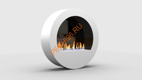 Биокамин Русский огонь Сансет настенный, белый