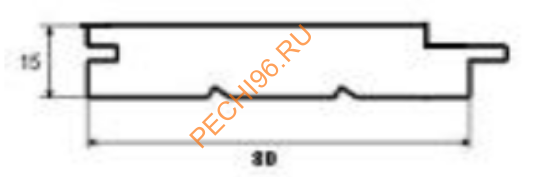 Вагонка ТермоОльха Экстра профиль STS, 15х90(81)х3200 мм
