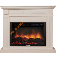 Электрокамин Electrolux EFP/P-2520LS N с порталом Firelight Bianco 25, беленый дуб