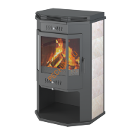 Печь-Камин ASTON 12 Квт Призматик с плитой