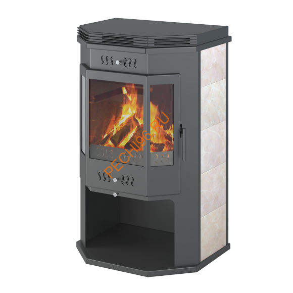 Печь-Камин ASTON 12 Квт Призматик с плитой