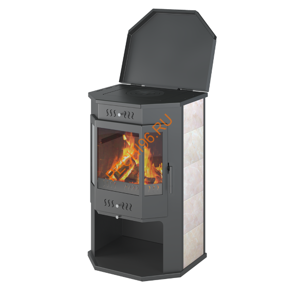 Печь-Камин ASTON 12 Квт Призматик с плитой
