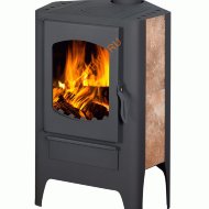 Печь-камин EcoKamin БАВАРИЯ ЭКО угловая с плитой