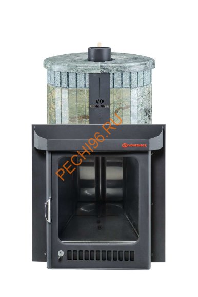 Печь банная Ферингер Малютка ПФ Жадеит перенесённый рисунок+Жадеит бучардированный