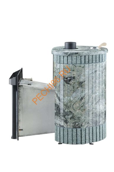 Печь банная Ферингер Малютка ПФ Жадеит перенесённый рисунок+Жадеит бучардированный