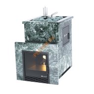 Печь банная ИзиСтим Анапа М2 в кожухе из змеевика с открытым верхом