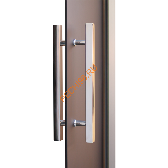 Двери стеклянные двустворчатые Grandis GS 13х20-MB-Н-Si